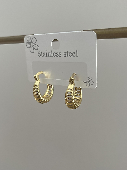 Çelik Küçük Aralıklı Halka Küpe