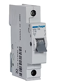 HAGER /MCB MW116 1P 16A 3KA C-16A OTOMATİK SİGORTA
