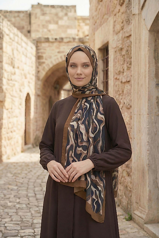 Spring kamuflaj desen şal