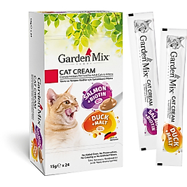 Garden Mıx Kedi Kreması Xxl Somon+ördek 15gr*24