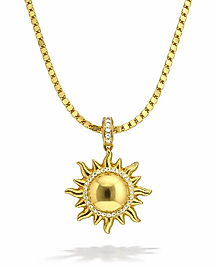 Gold  Ezme  Zincir 30cm Güneş Kolye