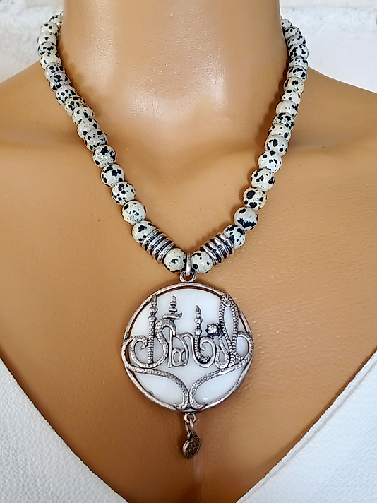 JASPER  AKİK TAÖ ÜZERİNE İSTANBUL YAZILI KOLYE