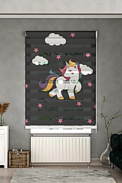 Minibabyrooms Unicorn Temalı Çocuk Odası Zebra Perde