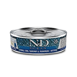 N&D Ocean Balkabaklı Balıklı Karidesli Yavru Kedi Konservesi 70 Gr