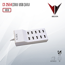 CATA CT-2554 ÇOKLU USB ŞARJ ALETİ