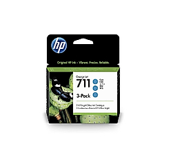 HP 711 3'lü Paket 29-ml Cyan - Mavi Ink Cartridges Plotter Mürekkep Kartuşu