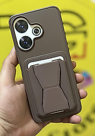 Redmi 13 Kartlıklı Standlı Deri Telefon Kılıfı