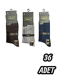 Erkek Ünlü Bambu Çorap 36 Adet