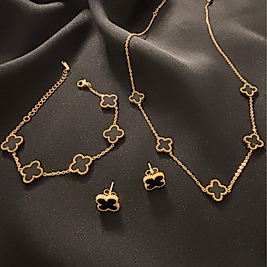 Cleef Model Gold Çelik 3’lü Set