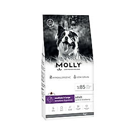 Molly Kuzu Etli ve Yaban Mersinli Orta ve Büyük Irk Yetişkin Köpek Maması (2 kg)