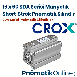 Crox SDA 16x60 Manyetik Short Strok Pnömatik Silindir