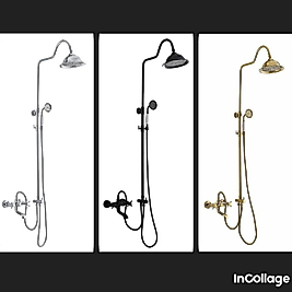 RUSTİK DUŞ SETİ VE BANYO BATARYASI