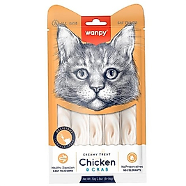 Wanpy Tavuklu ve Yengeçli Krema Kedi Ödülü 25x14gr