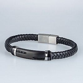 Erkek Deri Çelik Bileklik