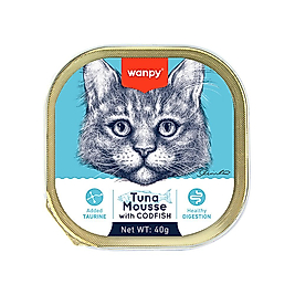 Wanpy Ton Balığı ve Morina Balıklı Alutray Yaş Kedi Maması (40 g)