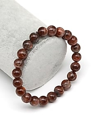 Güneş Taşı Doğal Taş Bileklik 8 mm Küre