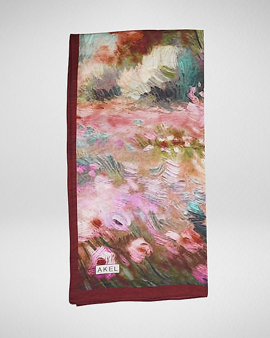 Spring Eşarp Suluboya Desen