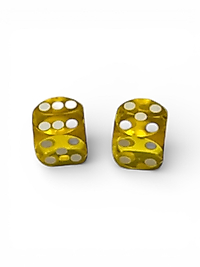 Yellow Backgammon Precision Dice