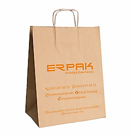 BURGU SAPLI KRAFT ÇANTA ESMER 31*12*41