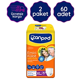 Canped Emici Külot Hasta Bezi Extra Büyük(XL) 30'lu 60 Adet