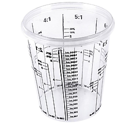Ölçekli Plastik Boya Karıştırma Kap PP Sert Kapaklı 2000ml.