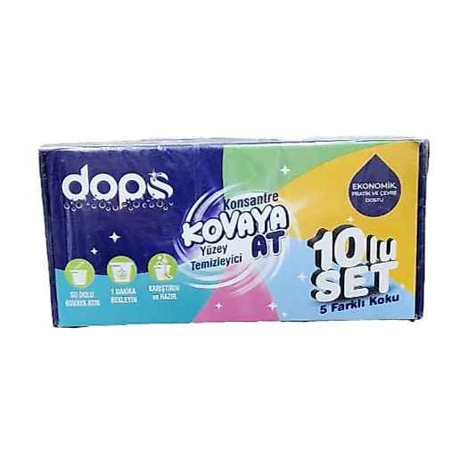 DOPS KOVAYA AT KONSANTRE YÜZEY TEMİZLEYİCİ 10 LU SET 5 FARKLI KOKU