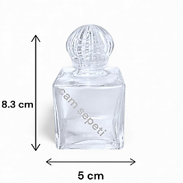 50 CC KARE CAM KOLONYA ŞİŞESİ