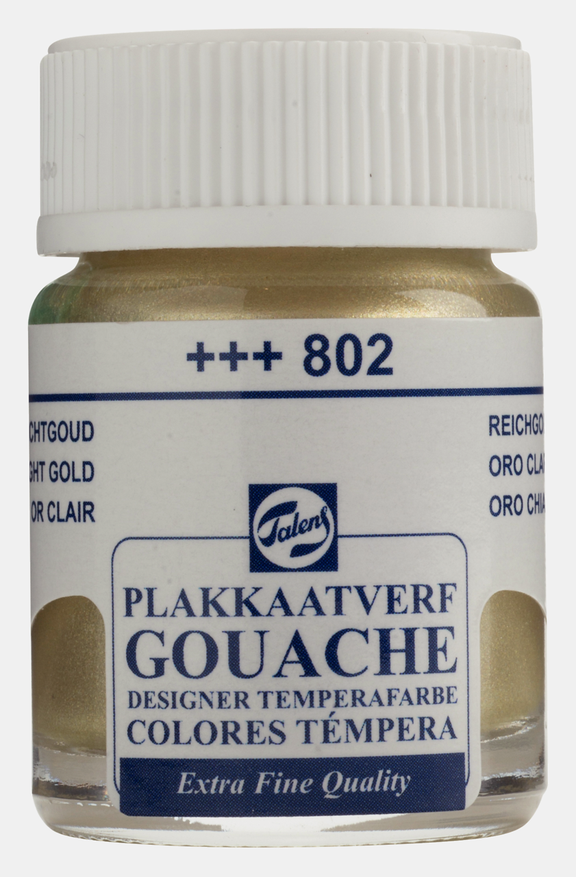 Talens Metalik Guaj Boya 16 ML 802 - Light Gold