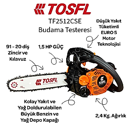 Tosfl TF2512CSE Motorlu Budama Testeresi