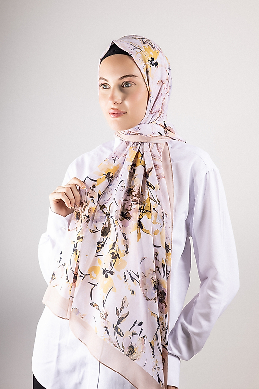 Digital Soft Şal Pastel Çiçek Desen