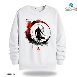 Oyun Karakteri Görselli Bisiklet Yaka Erkek kadın Slimfit Sweatshirt