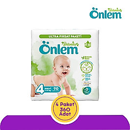 Önlem Botanika Bebek Bezi Ultra Fırsat Paketi 4 Numara Maxi 90 Adet - 4 Paket (7-14 kg)