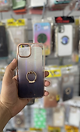 iPhone 13 Yüzüklü Simli Telefon Kılıfı