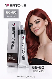 VERTONE SAÇ BOYASI 60 ML. (66-60 AÇIK KIZIL)