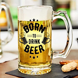 50cc Şeffaf Bira Bardağı - 2 Adet/ Kişiye Özel BASKI YAPILIR