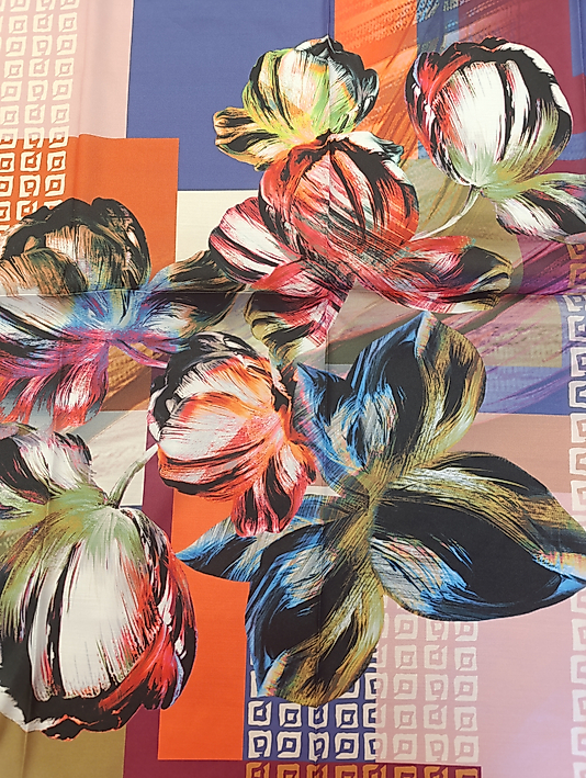 Dijital Kristal Eşarp 95 x 95 Ebat