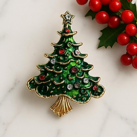 Noel Çam Broş