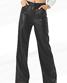 Kadın Deri İçi Şardonlu Palazzo Pantolon