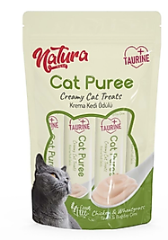 Natura Cat Puree Tavuk & Buğday Çimi 5x12gr