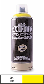 ARTDECO SPREY BOYA AKRİLİK 400 ML SARI Y-400-150