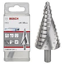 Bosch Spiral Kanallı HSS 12 Kademeli Matkap Ucu Üç Yüzeyli Şaft Ø6-39 mm