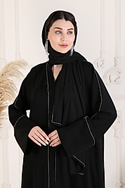 Lüks Abaya Kaliteli Abaya Swaroski Dış Giyim Orjinal Dubai Ipeği Kumaşı Şık Abaya Giyim