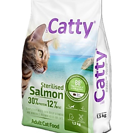 Catty Sterilised Somonlu Kısırlaştırılmış Kedi Maması 1.5 Kg