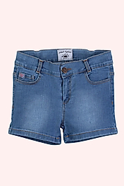 Kız Çocuk Mavi Kot Şort – 3-8 Yaş