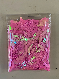 Dikdörtgen Plastik Oya Pulu Pembe