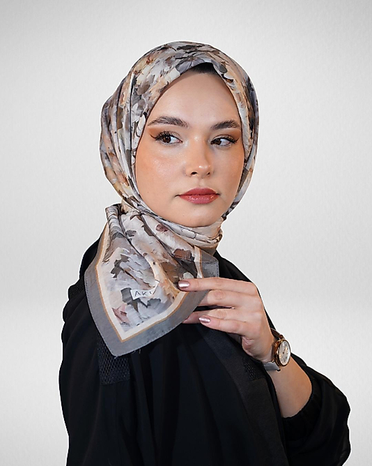 Spring Eşarp Pastel Çiçek Desenli