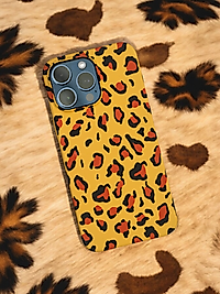 Super Slim Creative Leopar Desenli Fosforlu Silikon Kılıf