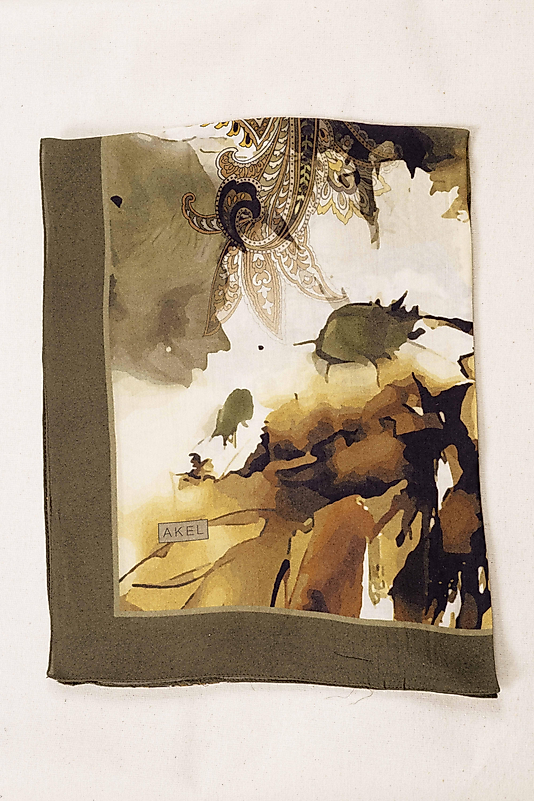 FLOOR İPEK ŞAL İTALYAN DİKİŞİ DESEN-1