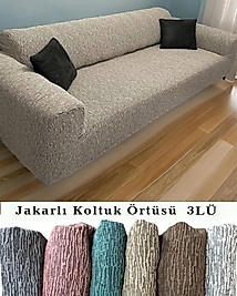 Jakarlı çubuk, düz desen Koltuk Kanepe Chester Örtüsü Koltuk Kılıfı 3 Kişilik Bir Adet