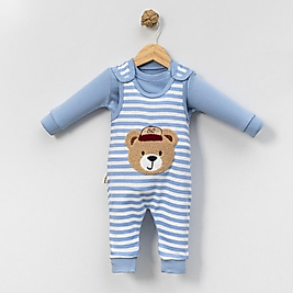 Bear Çizgili Salopet Takımı